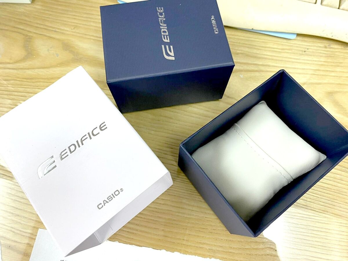 Casio Edifice EFR-539 Chronograph Leather Strap Watch