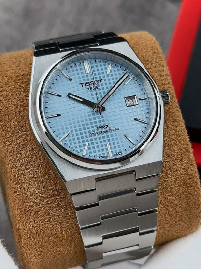 Tissot PRX Powermatic – Ice Blue Dial | 7AA Ultra Premium