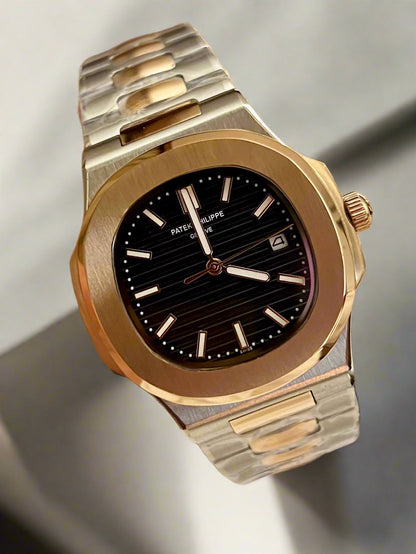 Patek Philippe Nautilus 5980/1R-001 | Black Dial | Rose Gold Automatic Chronograph